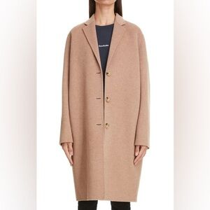 Acne Studios Double Wool Coat in Camel Melange